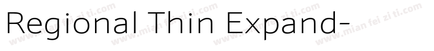 Regional Thin Expand字体转换